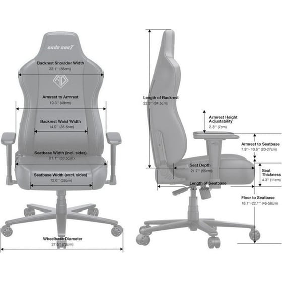 Καρέκλα Gaming/ Γραφείου Anda Seat Novis Ultra XL Υφασμάτινη - Μαύρη image 5