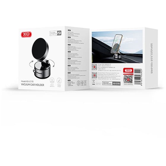 XO Βάση Κινητού Αυτοκινήτου με Βεντούζα C170 - Μαύρο image 2
