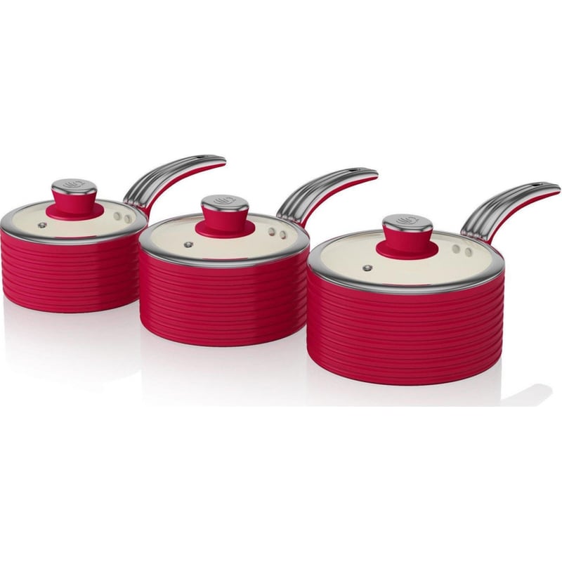 Swan Σετ Κατσαρόλες Retro 3τμχ SWPS3020RN