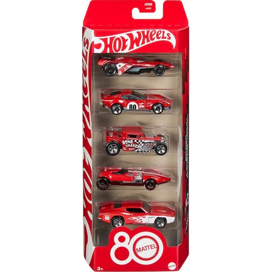 Αυτοκινητάκια Hot Wheels Mattel 80th Anniversary Επετειακά 5 Τμχ (JGK08) image 0