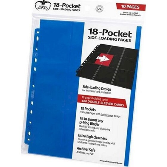 Ultimate Guard 18-pocket Pages Side-loading Blue (10 Pages) image 3