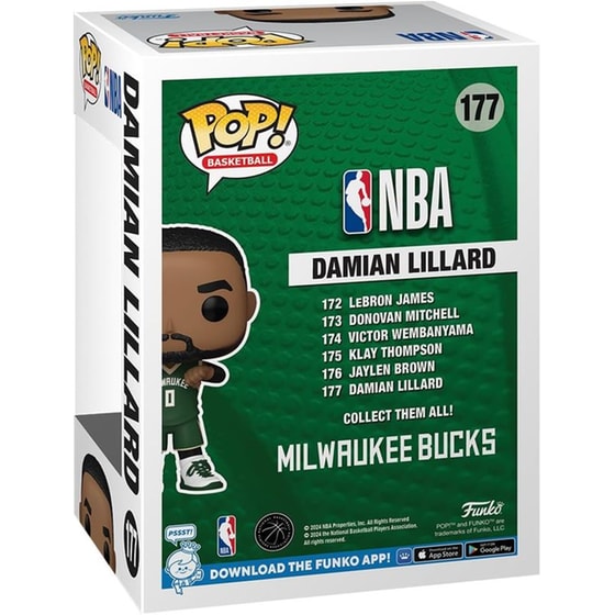 Funko Pop! Basketball - Milwaukee Bucks - Damian Lillard #177 | Public