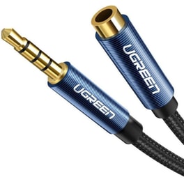 Ugreen Cable 35mm Male - 35mm Female 1m (40673) - Μαύρο