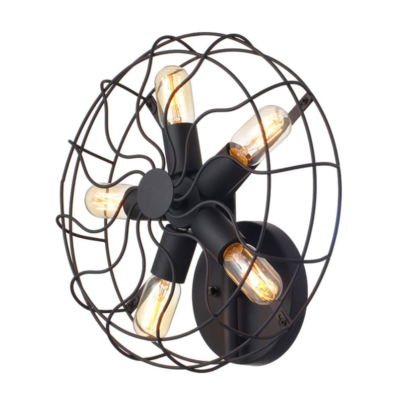 Απλίκα Τοίχου Aca V352715w Μεταλλική 41x16x41 cm - Μαύρη