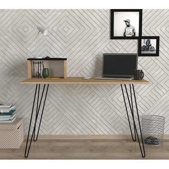 Γραφείο Μελέτης ArteLibre από Μοριοσανίδα 120x60cm - Sonoma/Φυσικό image 4