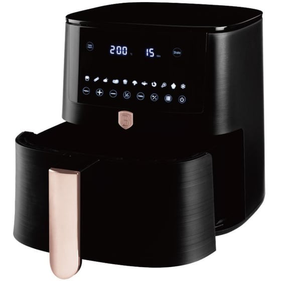 BERLINGER HAUS BH-9652 με Αποσπώμενο Κάδο 1650 W 8 L Μαύρο/Ροζ Χρυσό Χρώμα Φριτέζα Αέρος image 2