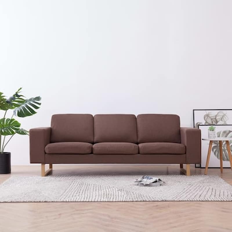 Τριθέσιος Καναπές VidaXL 200x82cm - Καφέ