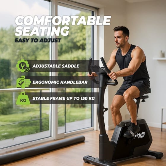 VIRTUFIT HTR200I Ποδήλατο Γυμναστικής Όρθιο Μαύρο image 6