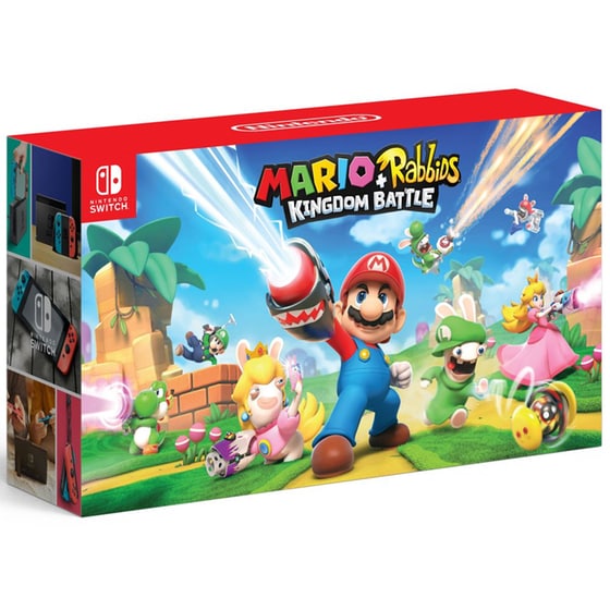 Nintendo Switch Neon Blue/Neon Red & Mario + Rabbids: Kingdom Battle image 5
