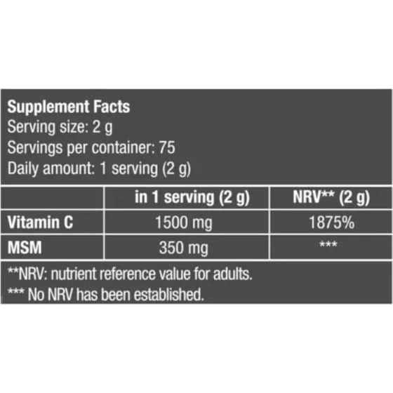 BioTechUSA MSM + Vitamin C Λεμόνι - 150gr image 1