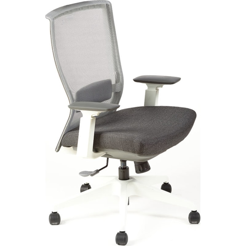 THESIS Καρέκλα Εργονομική Thesis M5 από Ύφασμα και Mesh - Λευκή/Ανθρακί
