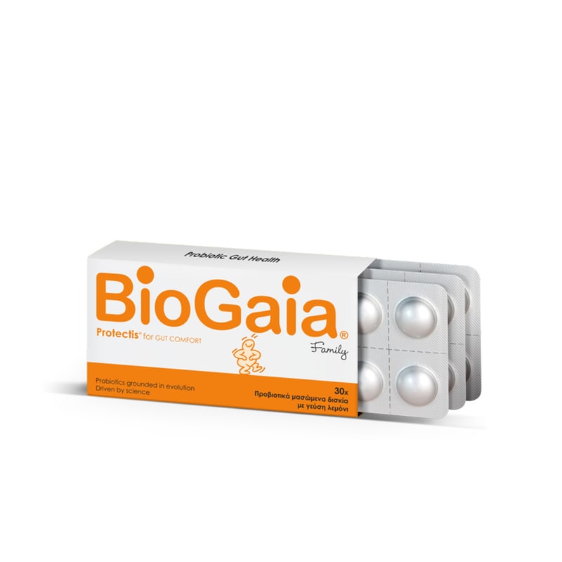 Biogaia - Family Protectis For Gut Comfort (γεύση Λεμόνι) - 30chew.tabs