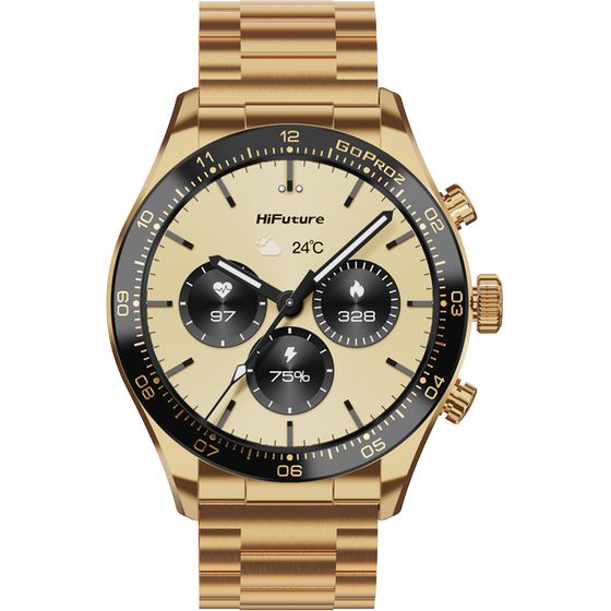 Smartwatch HiFuture Go Pro2 49mm - Black Gold image 0