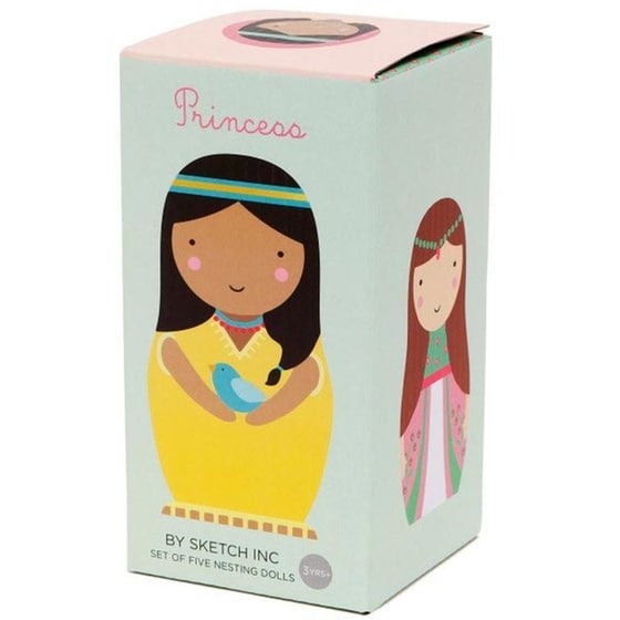 Ξύλινο Παιχνίδι Μπάμπουσκες (σετ 5τμχ) Petit Monkey Princess image 2