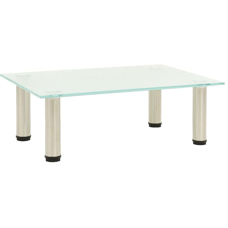 Βάση Τηλεόρασης Vidaxl από Γυαλί Σχέδιο Αμμοβολής 40x35x17cm - Διάφανο