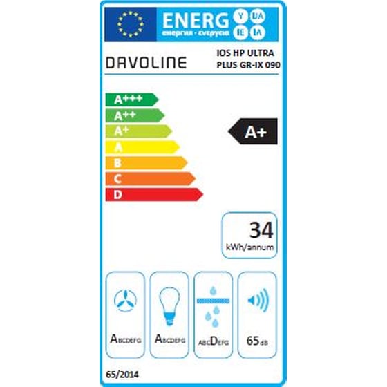 DAVOLINE IOS  ULTRA PLUS 090 GR-ΙΧ 90 cm Inox Απορροφητήρας Συρόμενος image 4