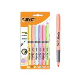 Μαρκαδόροι Υπογράμμισης Bic Highlighter Grip Pastel (6 Τεμάχια)