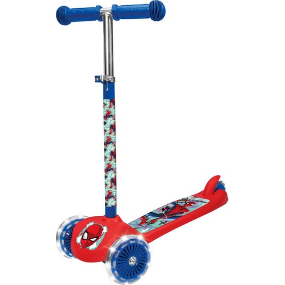 Παιχνιδολαμπάδα Παιδικό Πατίνι Τρίτροχο AS Scooter Plus Spiderman με Φωτιζόμενες Ρόδες image 1
