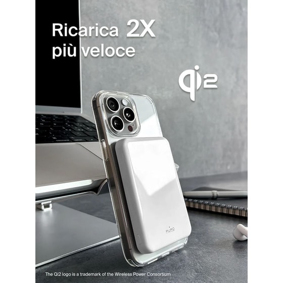 PowerBank Puro Magnetic5.000mAh Slim - White image 2