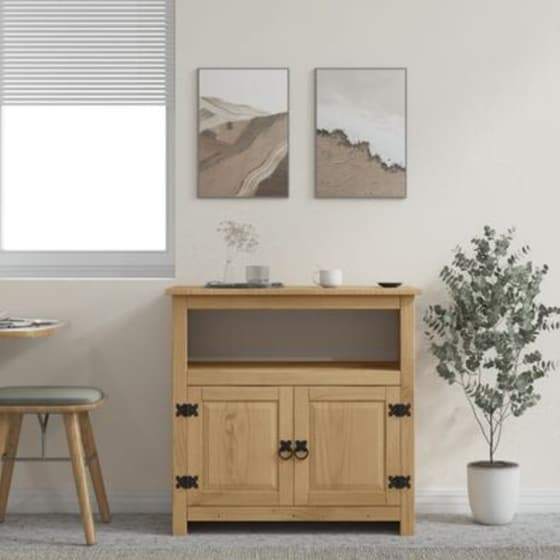 Έπιπλο Τηλεόρασης VidaXL Ξύλο Πεύκου 80x43x78 cm - Καφέ image 1