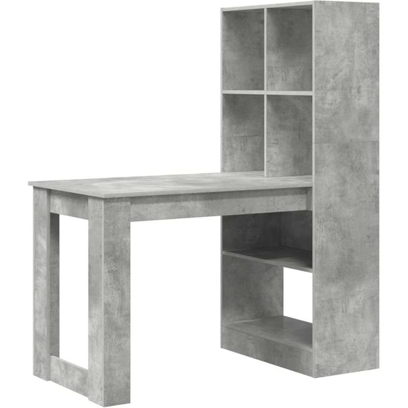 Γραφείο VidaXL από Επεξεργασμένο Ξύλο 122x67x145 cm - Γκρι Σκυροδέματος