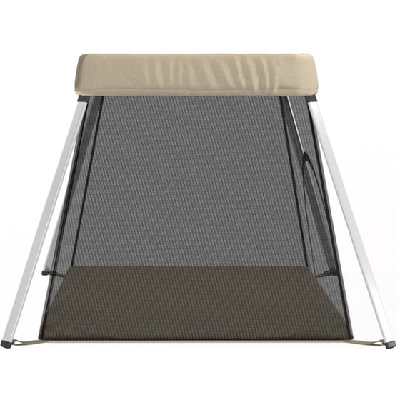 Παρκοκρέβατο VidaXL με Στρώμα Μπεζ Γκρι image 3