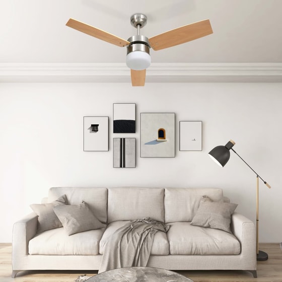 vidaXL 41W 108cm με Φως και Τηλεχειριστήριο Ανεμιστήρας Οροφής image 2