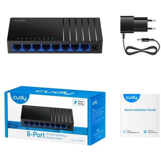 Cudy GS108D Network Switch Unmanaged L2 Gigabit Ethernet (1000 Mbps) 8-Port image 1