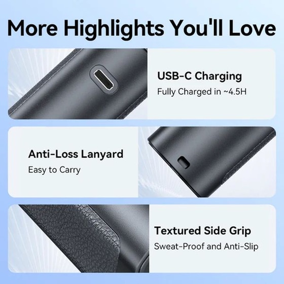VENTION PBBV0 Ανεμιστήρας Χειρός με USB Μαύρο-Μωβ image 4