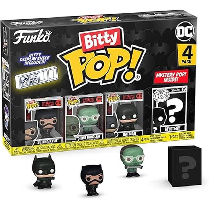 FUNKO Funko Bitty Pop! - DC Super Heroes - Selina Kyle/The Riddler/Batman/Mystery 4-pack