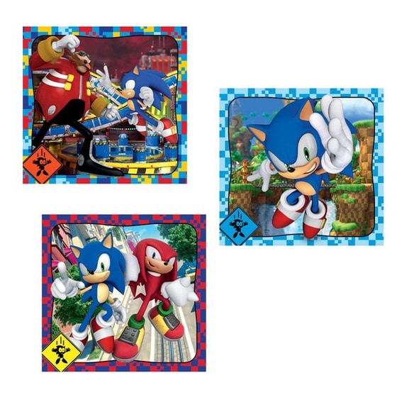 Παιδικό Παζλ Clementoni Super Color Sonic The Hedgehog (3x48 Κομμάτια) image 1