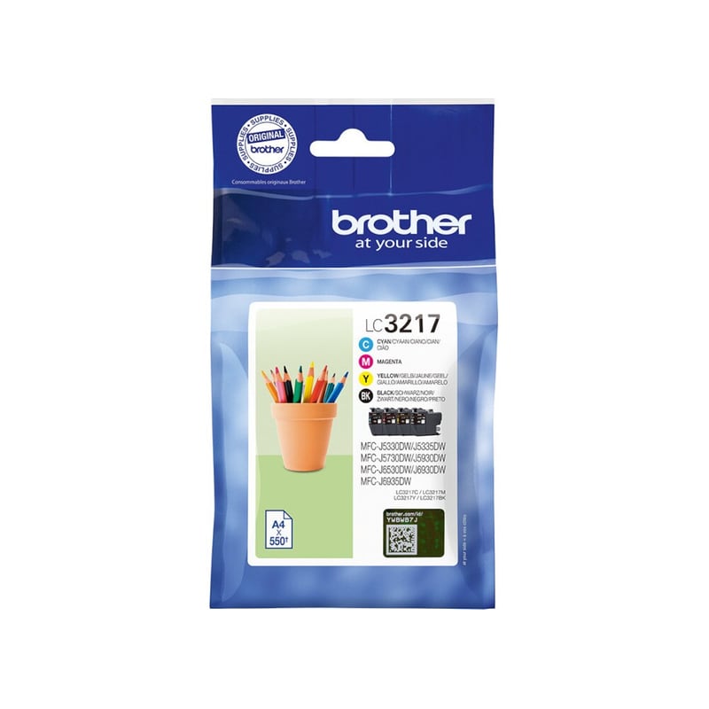 Μελάνι Brother LC-3217VAL Value Pack (B-C-M-Y) 2200 Σελίδες BROTHER