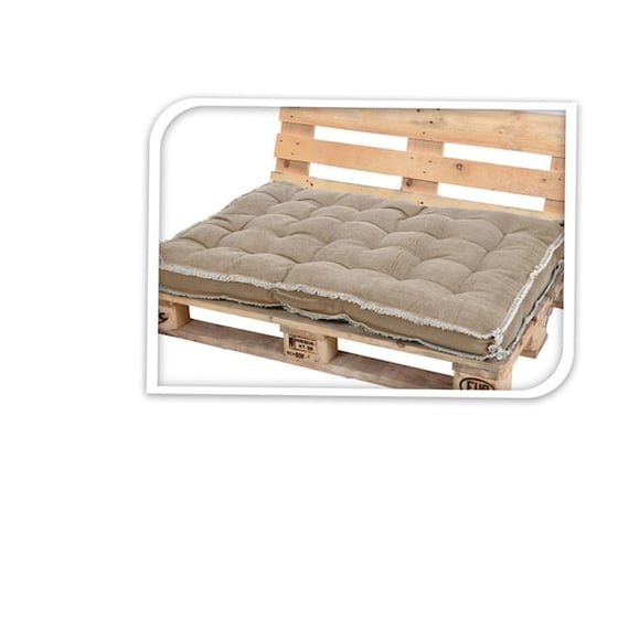 Μαξιλάρι Καθίσματος για Παλέτα από Βαμβάκι 120x80x12 cm - Καφέ image 1