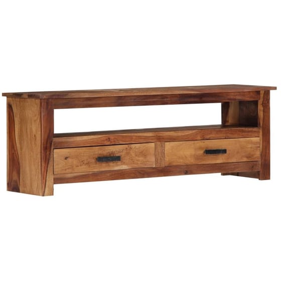 Έπιπλο Τηλεόρασης VidaXL Μασίφ Ξύλο 118x30x40cm - Kαφέ image 8