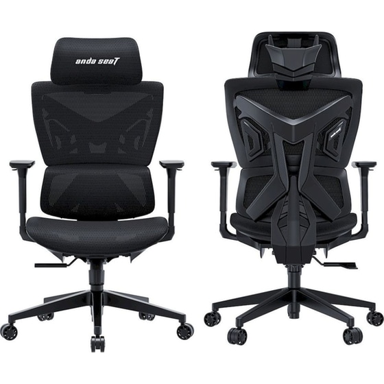 Καρέκλα Gaming/ Γραφείου Anda Seat X-Air Mega XL από Ύφασμα Mesh - Μαύρη image 1