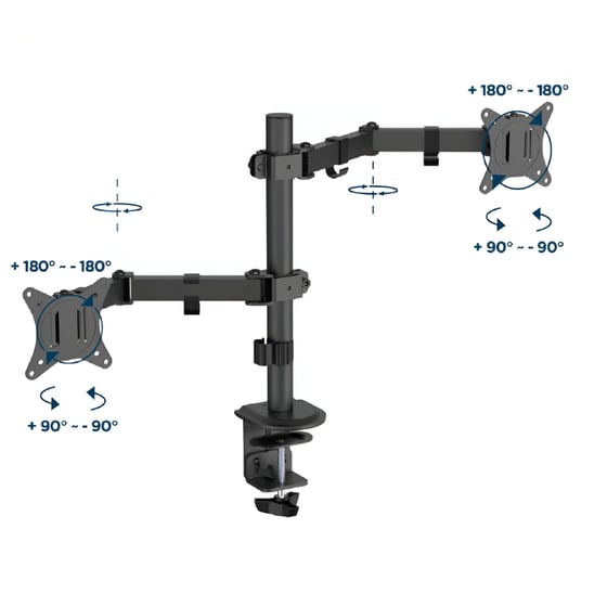 Βάση Οθόνης Επιτραπέζια Gembird MA-D2-03 17" - 32" έως 9 kg image 2