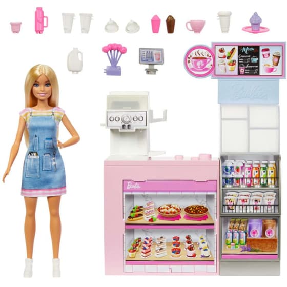 Σετ Παιχνιδιού Mattel Barbie Καφετέρια Με Κούκλα Barista (HXN94) image 0