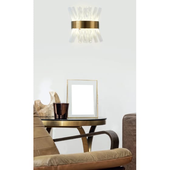 Απλίκα Τοίχου Led Homelighting Μεταλλική 23x12x30 cm - Χρυσή image 1
