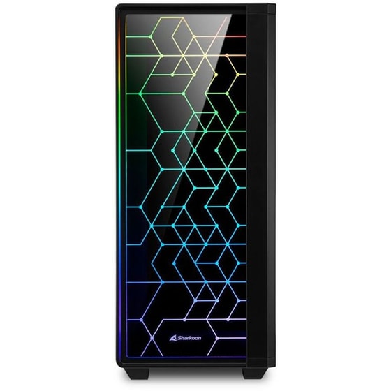 Κουτί Desktop Sharkoon RGB LIT 100 Midi Tower - Μαύρο image 1