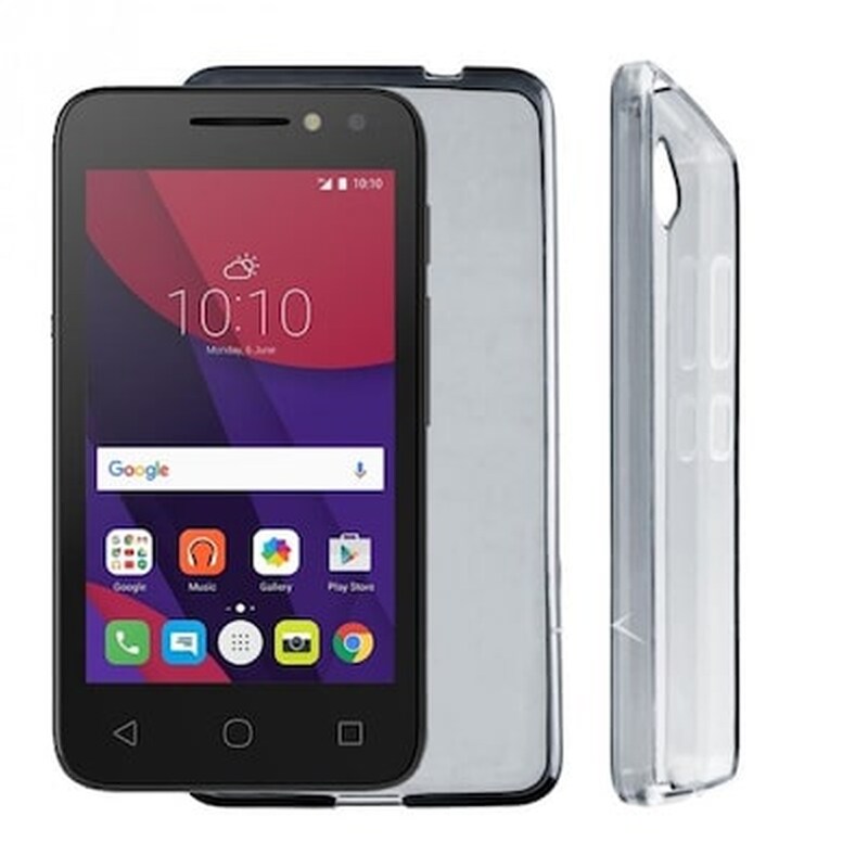 Θήκη Alcatel Pixi 4 - Volte-Tel SlimColor TPU Back Cover Σιλικόνης - Διάφανη Γκρι VOLTE-TEL