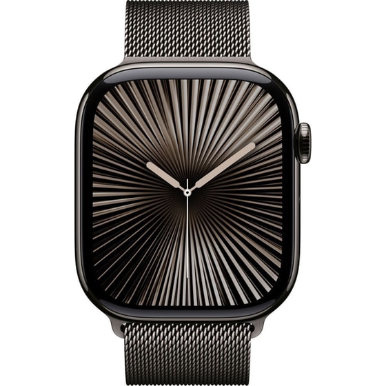 Apple Watch Series 10 GPS + Cellular 46mm Slate Titanium Case with Slate Milanese Loop - S/M image 2