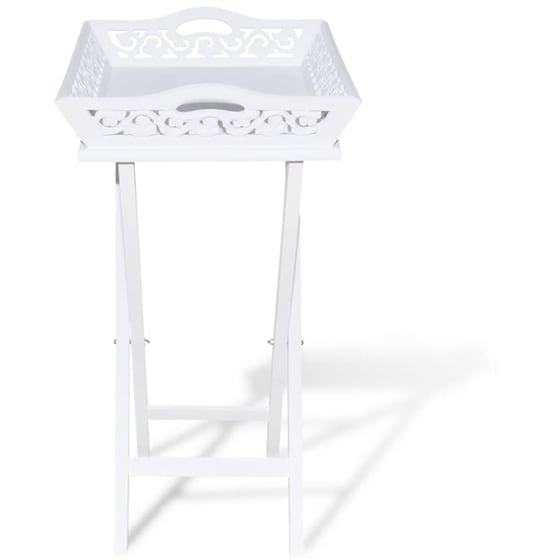 Τραπεζάκι Σαλονιού Vidaxl από MDF 57x37x11cm - Λευκό image 4
