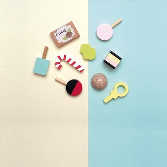 Jababadabo Ξύλινη Παιχνίδι Βάση, 9 Γλυκάκια Και Βάση Σερβιρίσματος Jb-t263 image 1