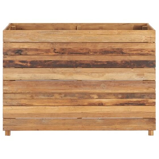 Vidaxl Ζαρντινιέρα Υπερυψωμένη 100x40x72 Εκ. Ανακυκλ. Ξύλο Teak/ατσάλι image 3