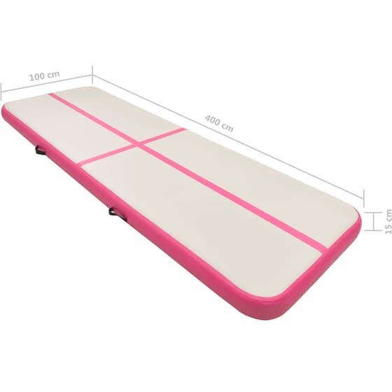 Στρώμα Γυμναστικής VidaXL από PVC 400x100x15 cm - Ροζ image 14