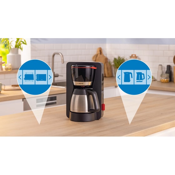 BOSCH TKA6M273 1.1 L 1000 W Μαύρο Καφετιέρα Φίλτρου image 3