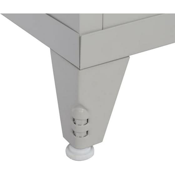 Ντουλάπα Steelen Δίφυλλη Μεταλλική 80x45x191cm - Γκρι image 3
