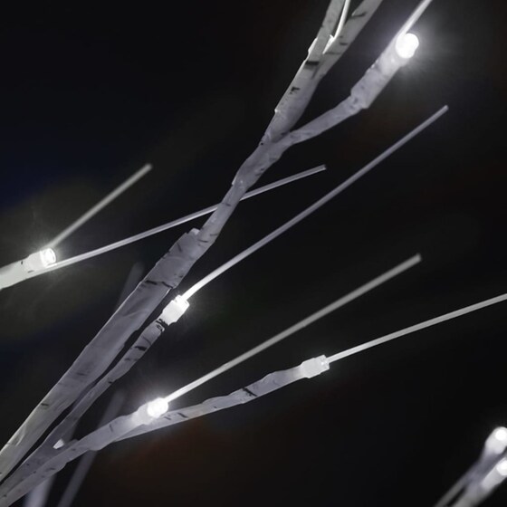 Vidaxl Χριστουγ. Δέντρο Εξωτ./εσωτ. Χώρου 156led Ψυχρό Λευκό 1,5μ Ιτιά image 4