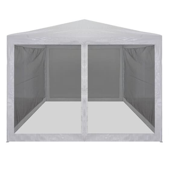Τέντα Vidaxl Χάλυβας με Δίχτυ 4x3m - Λευκό image 2