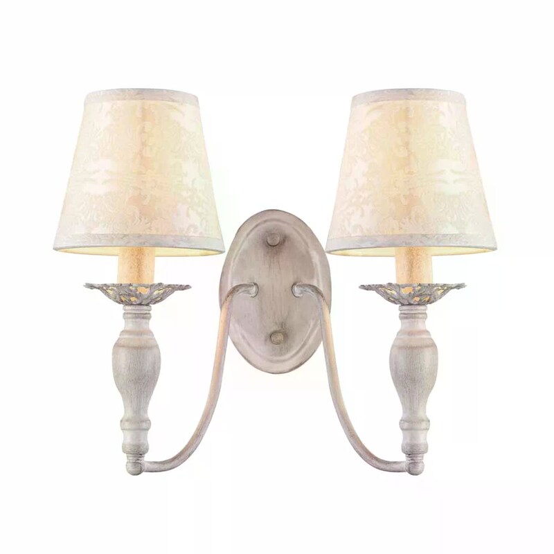 Απλίκα Τοίχου Aca Μεταλλική 32x24x30 cm - Λευκή/Εκρού